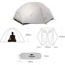 Палатка NATUREHIKE MONGAR NH17T007-M 20D,двухместная сверхлегкая, зелено-белая, 6927595726051